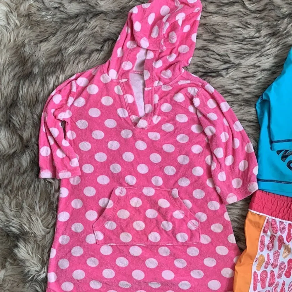 Old Navy Girl’s Swimsuit Swimwear Rash Guard Board Shorts Cover-up Set 5